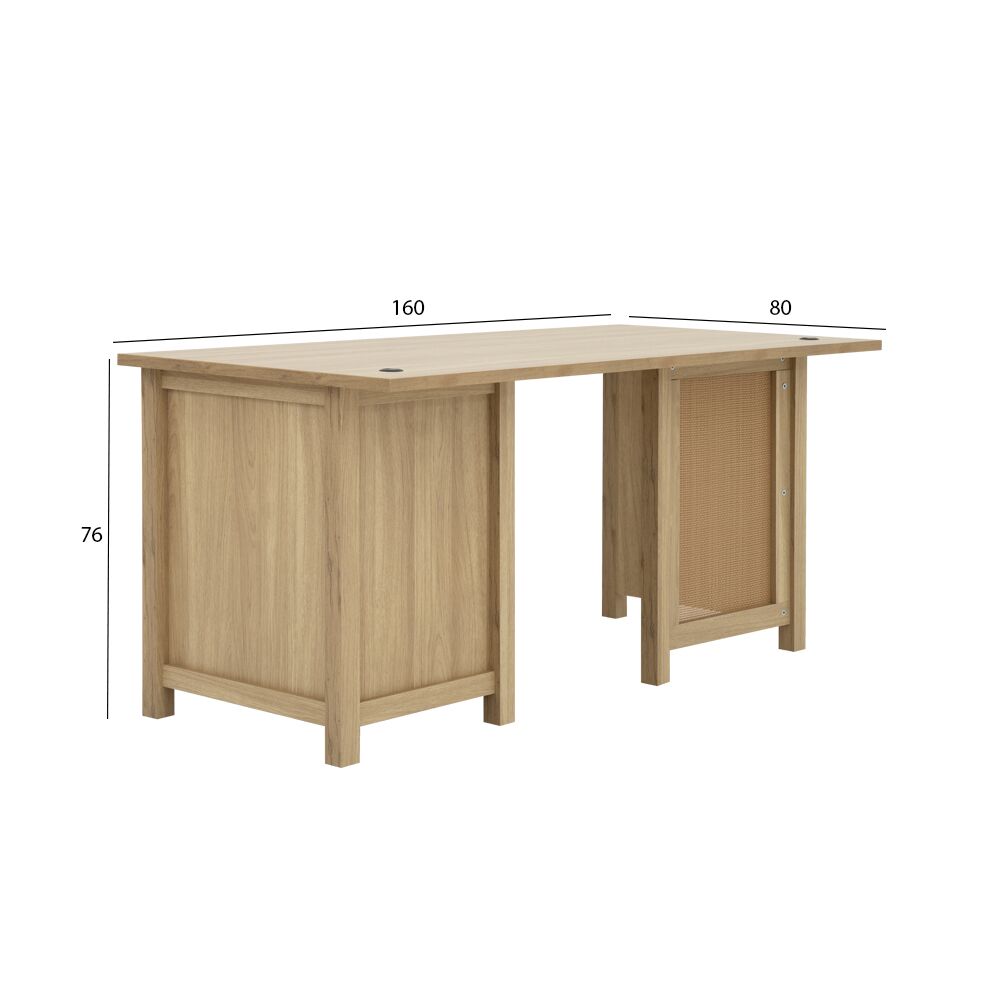 Agoda Study Desk-Oak - Image 2