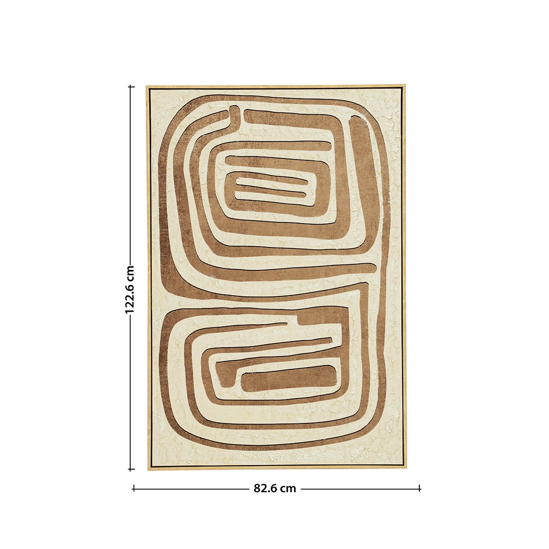 Elm framed canvas wall art 82.6×4.3×122.6cm - Image 2