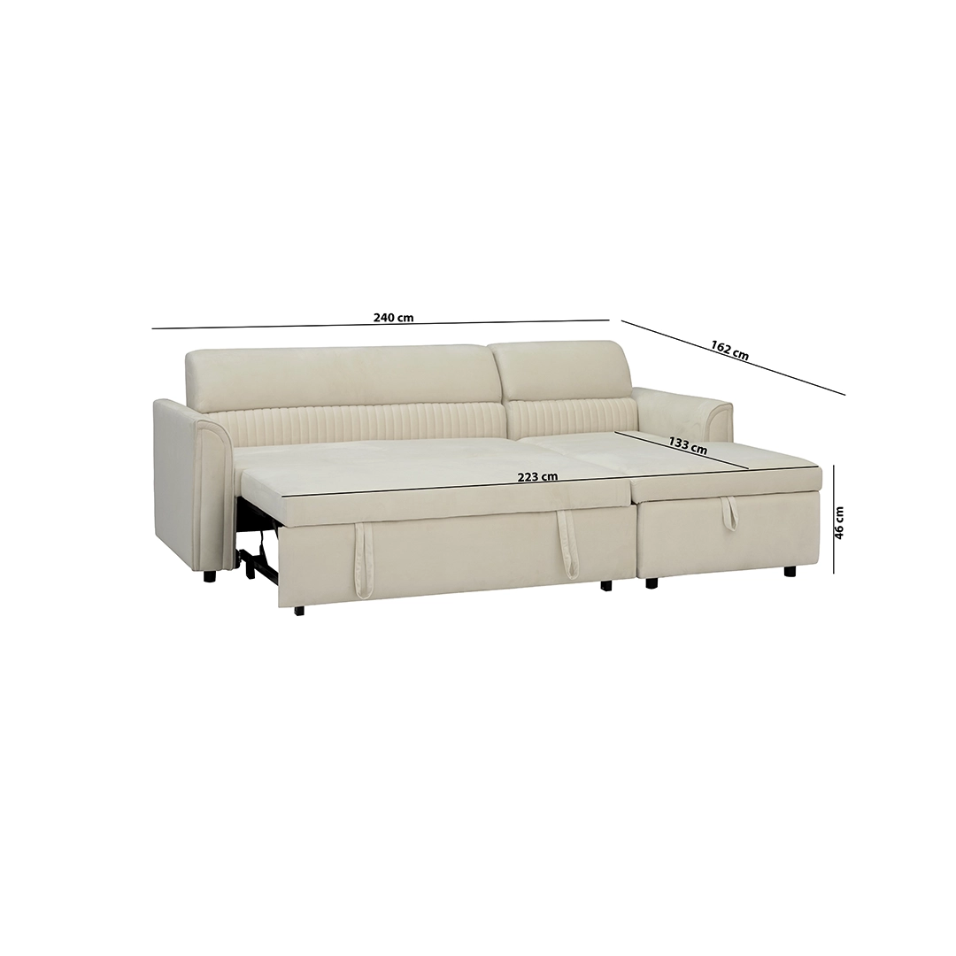 Amaze 3-Seater Corner Sofa Bed With Storage - Image 2