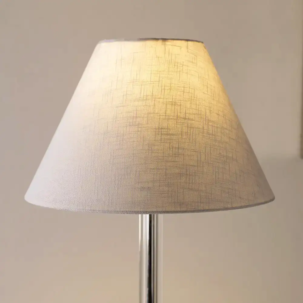 Avero glass base table lamp silver 30x30x53cm - Image 4