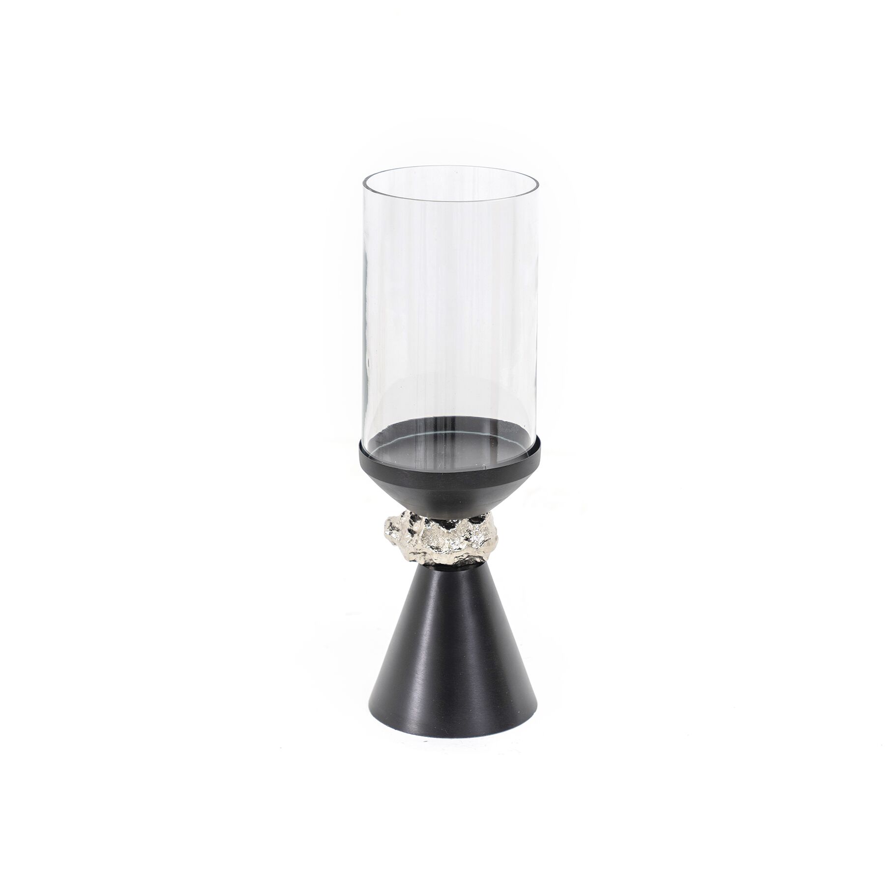 Eclat metal glass black candle holder- 30.5 cm - Image 4