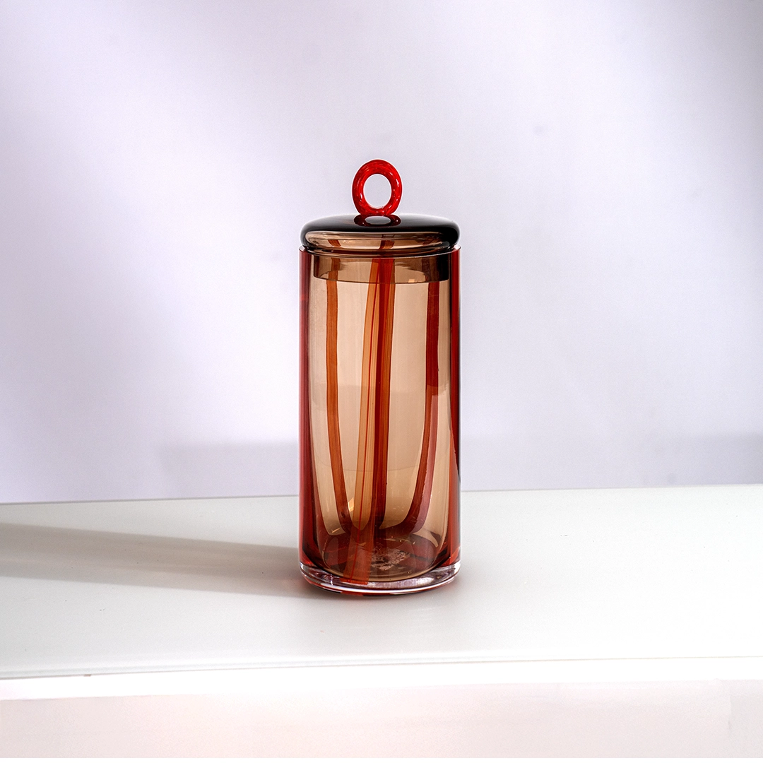 Lemont glass de canter jar multicolor 12x12x30.5cm - Image 5