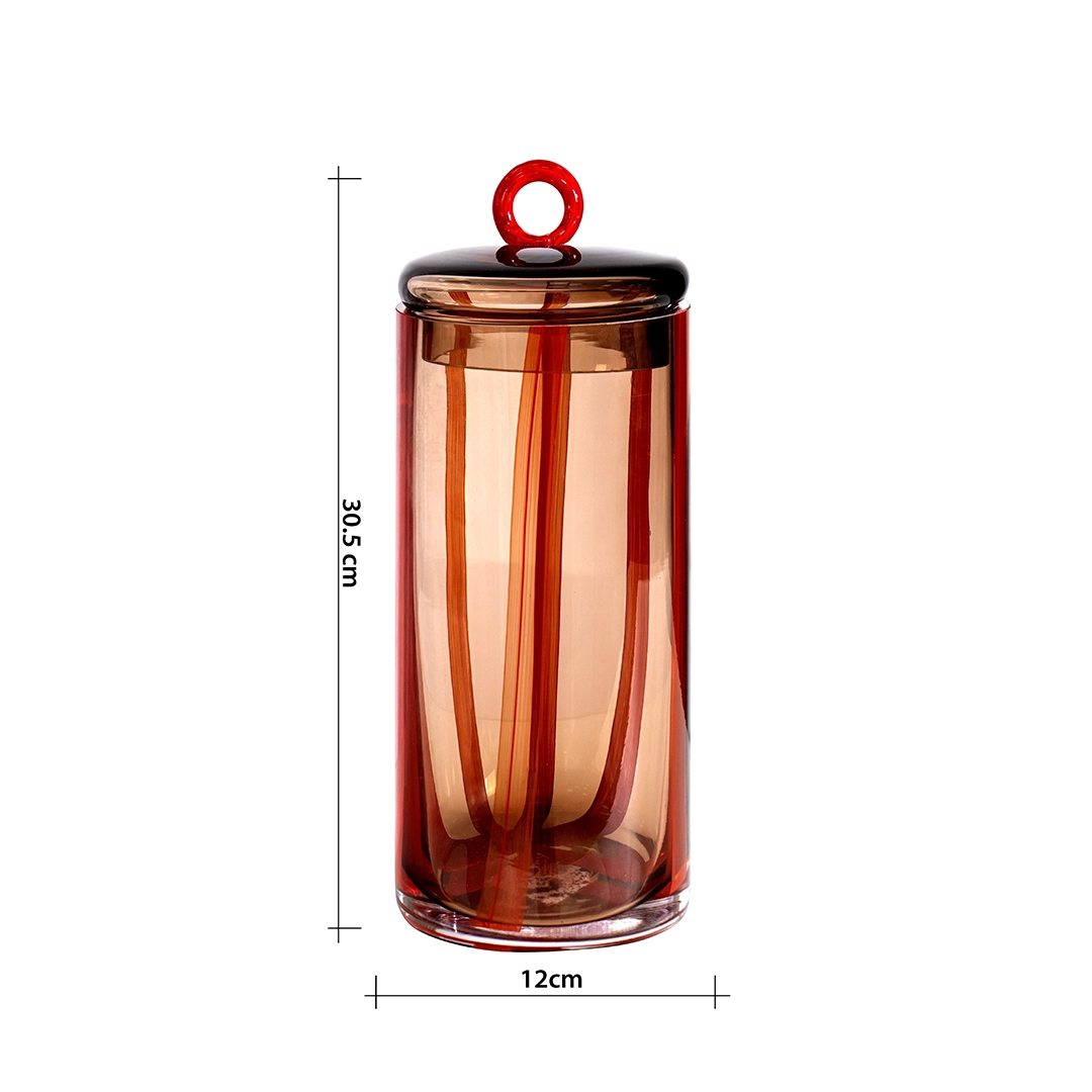 Lemont glass de canter jar multicolor 12x12x30.5cm - Image 2