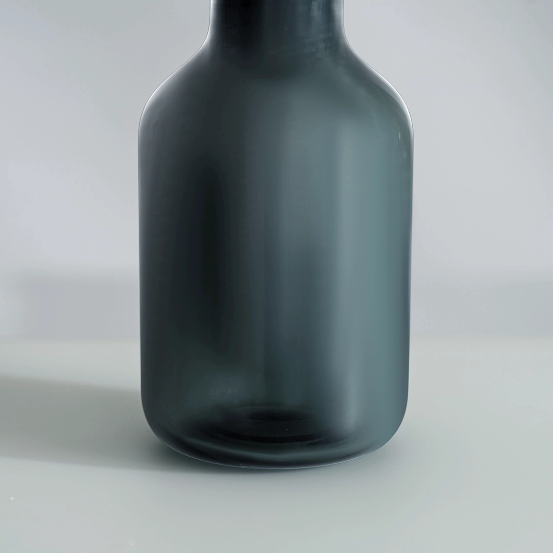 Lemont glass vase blue 12x12x28cm - Image 4