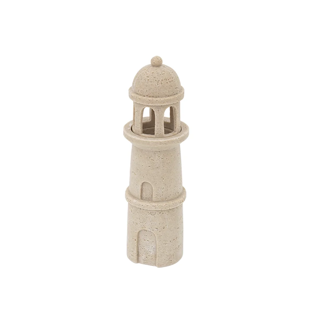 Rabaque travertine lighthouse tealight holder 7.5?7.5?25.5cm - Image 3