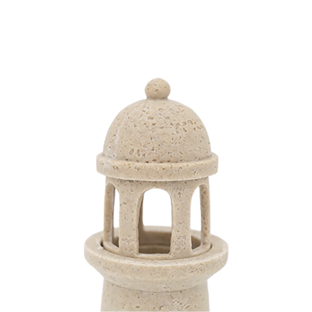 Rabaque travertine lighthouse tealight holder 7.5?7.5?25.5cm - Image 5