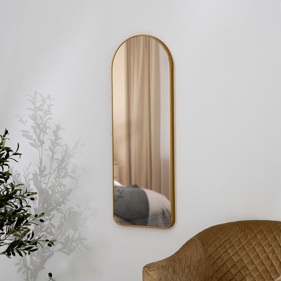 sierra decorative wall mirror gold 101x3x36cm - Image 4