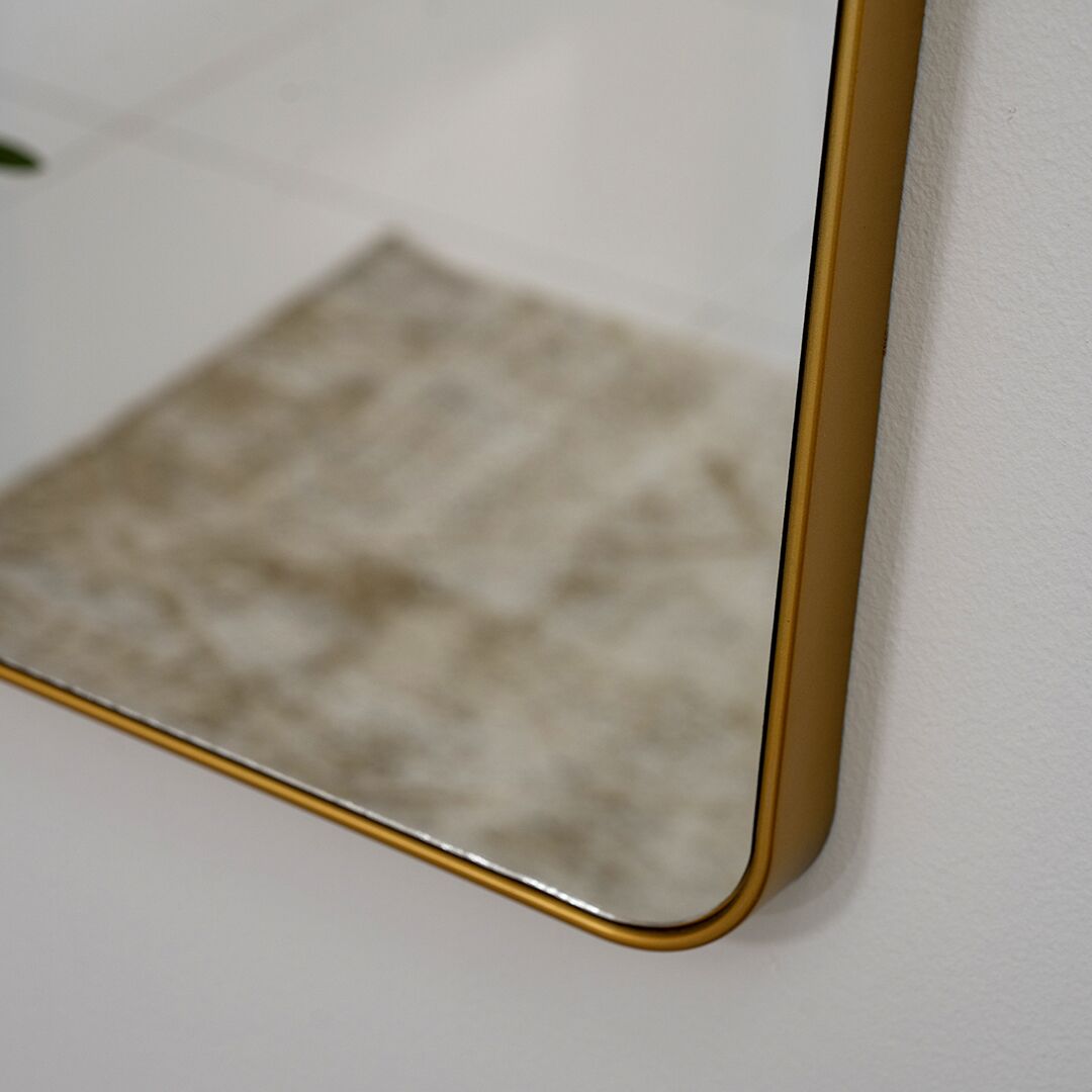 sierra decorative wall mirror gold 101x3x36cm - Image 3