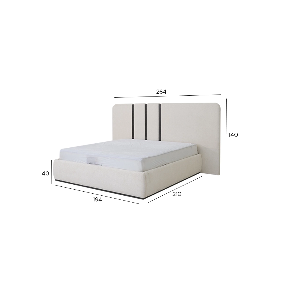 Edessa 6-pcs King Bedroom Set With Hydraulic Storage-180*200cm - Image 18