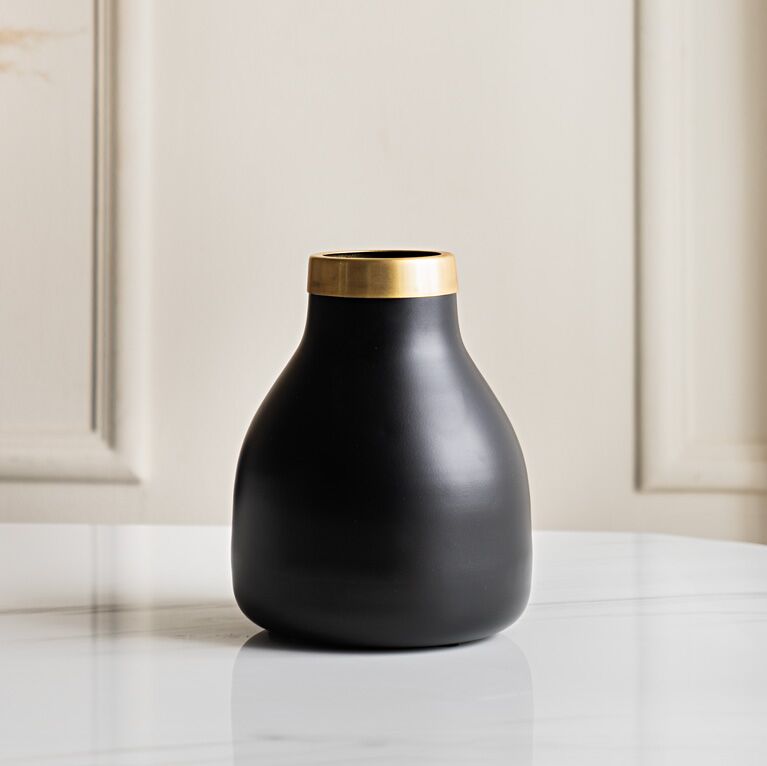 Mesa metal vase 17X17X22 CM