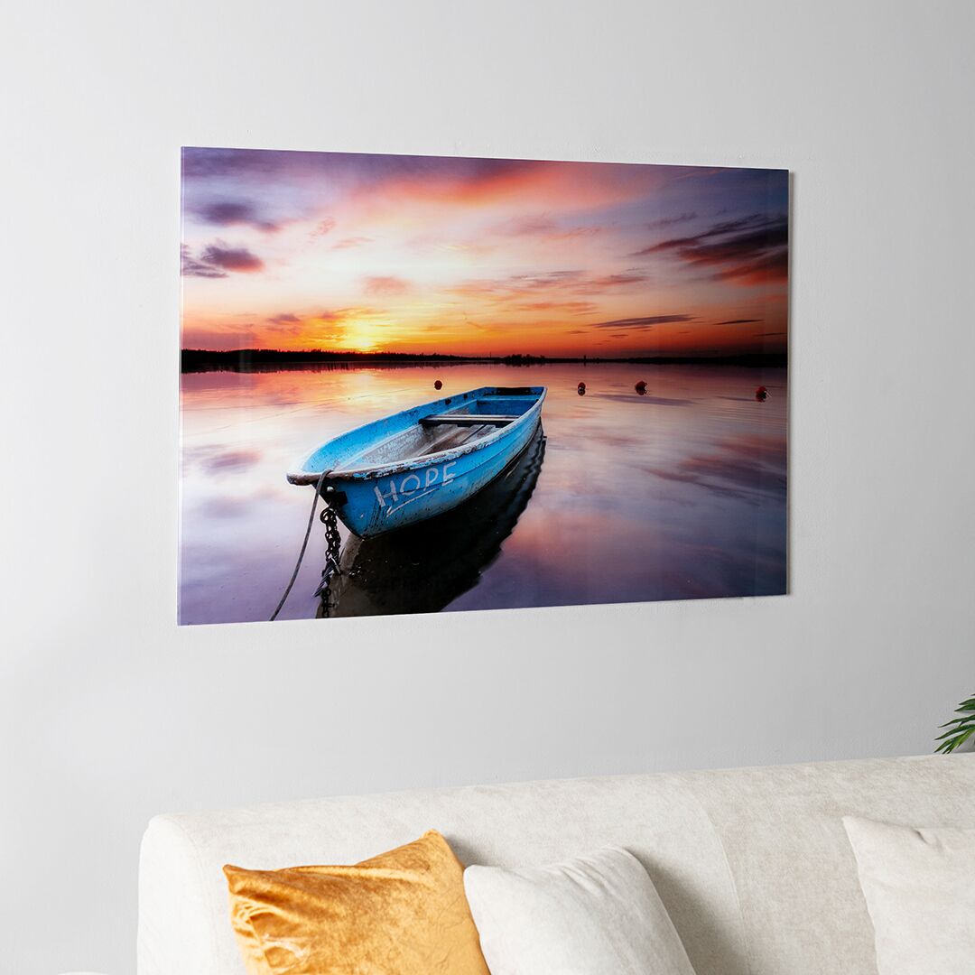 Opaline Sun Set Scenery Tempered Glass Wall Art 120x80cm - Image 3