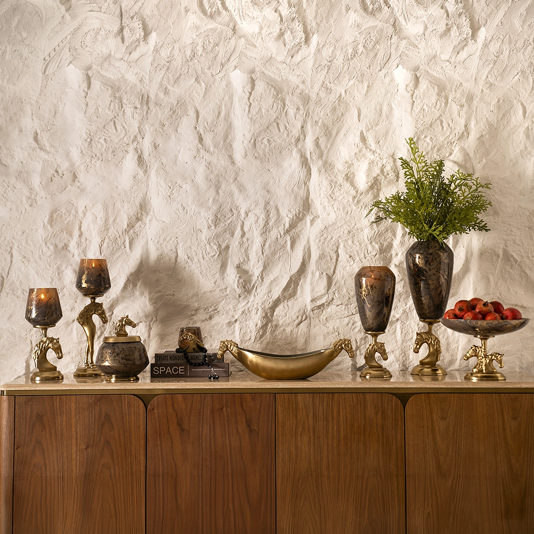 Galiora Horse Oval Tray Gold52X33.3X6.5Cm - Image 4