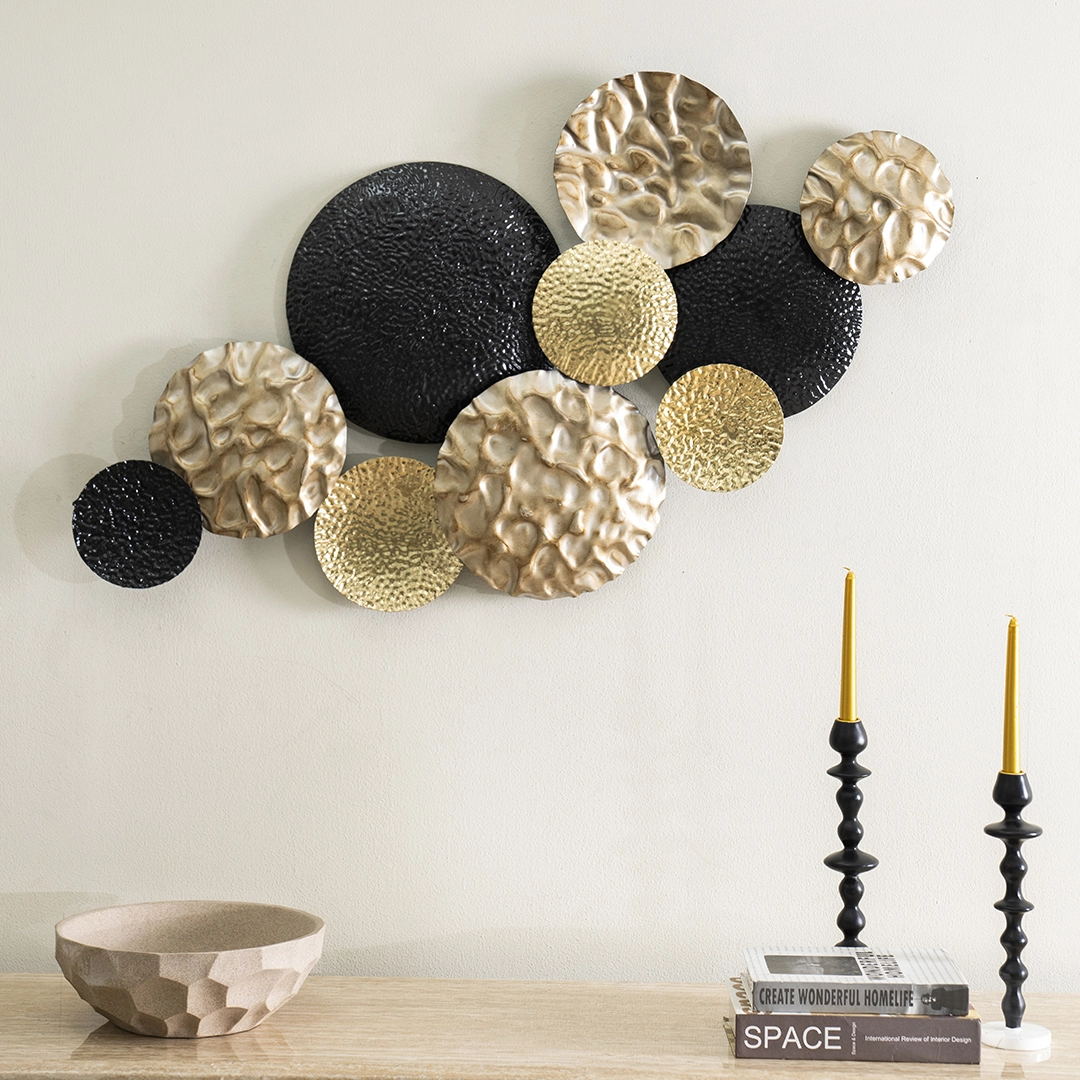 Castora Metal Wall Decor Black/Gold 115x60Cm