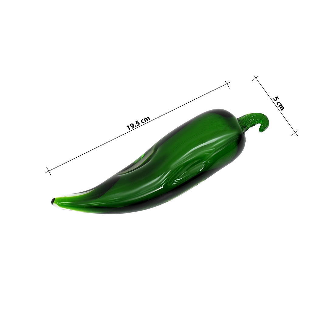 Lemont glass green chilli accent 19.5x5x5cm - Image 2