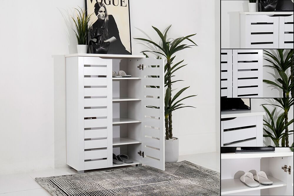 Mia Shoe Cabinet-White - Image 9