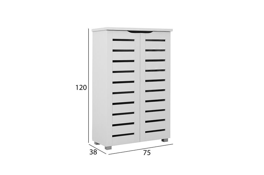Mia Shoe Cabinet-White - Image 2