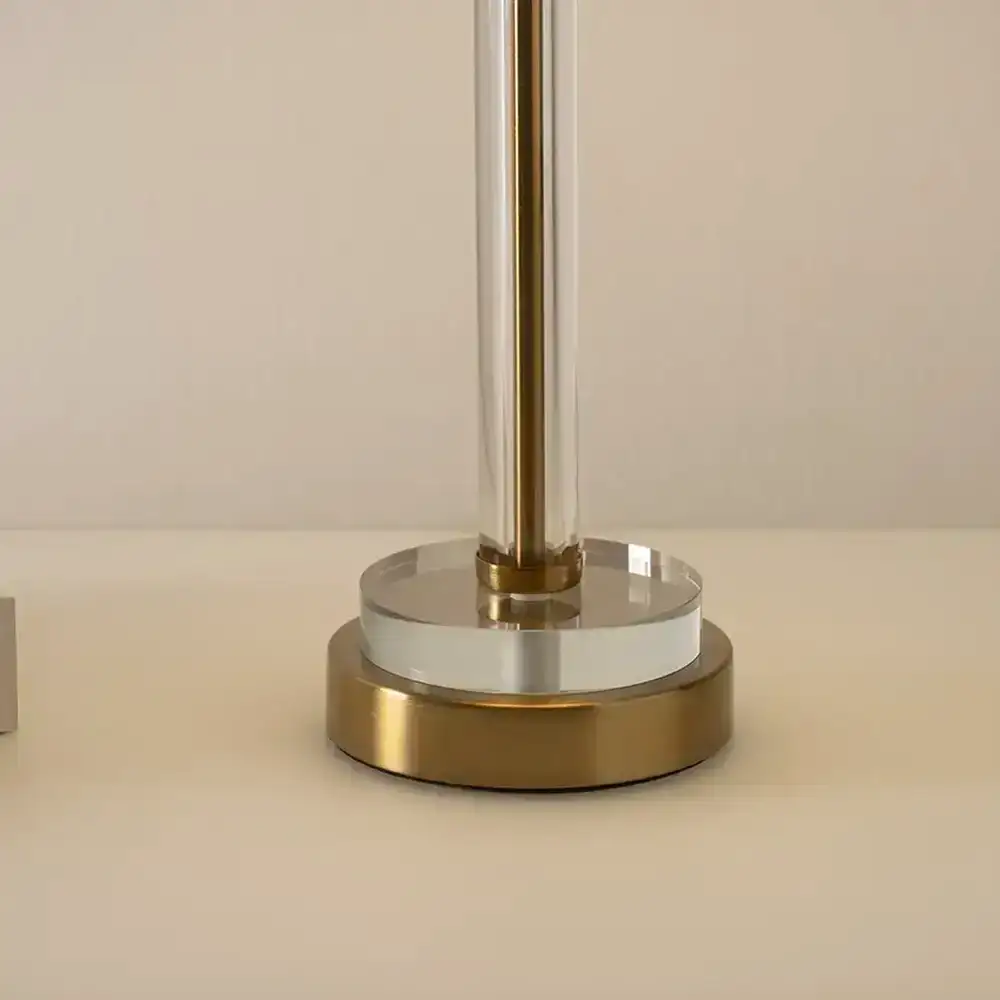 Avero glass base table lamp gold 30x30x53cm - Image 3