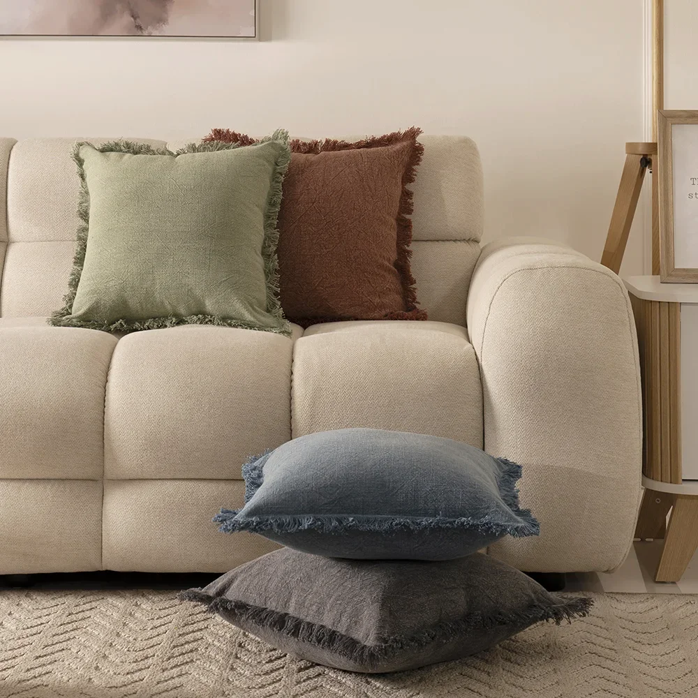 Heston stonewash charcoal cushion 45×45 cm - Image 6