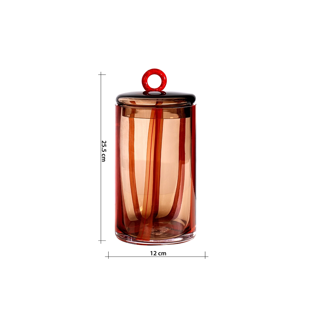 Lemont glass de canter jar multicolor 12x12x25.5cm - Image 2