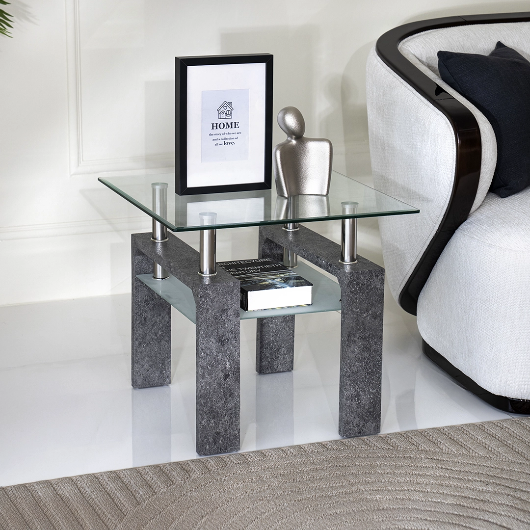 Lucas End Table-Grey - Image 7