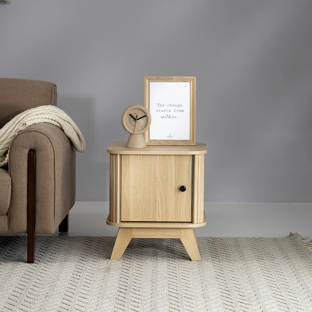 Moon End Table-Oak - Image 8