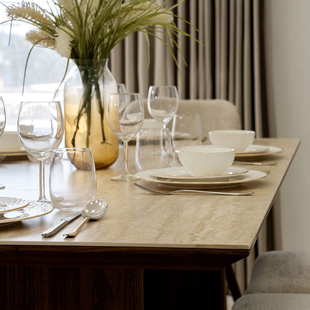 Selena Ceramic Top 6-Seater Dining Set - Image 6