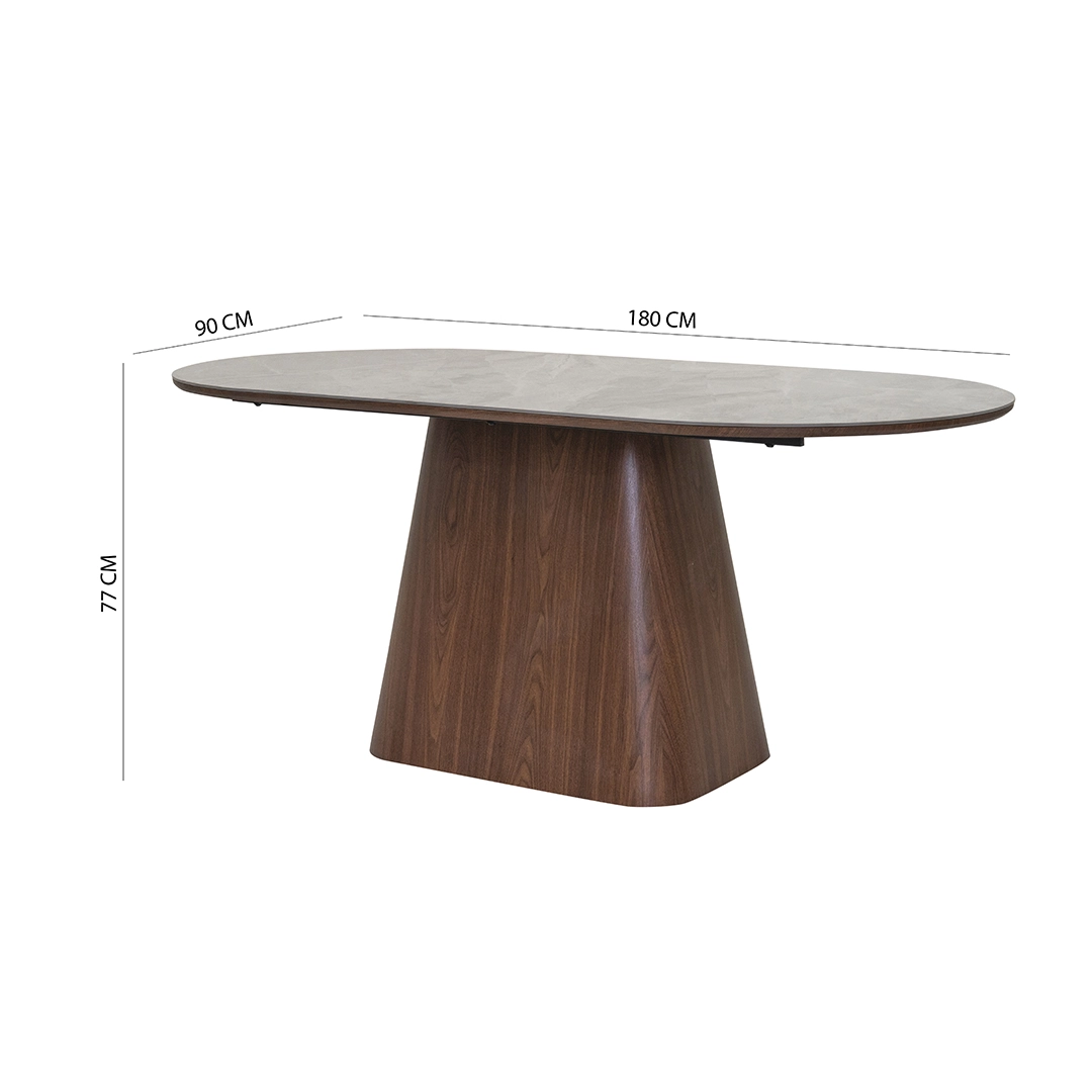 Tremont 6-Seater Dining Set-Grey/Walnut - Image 2
