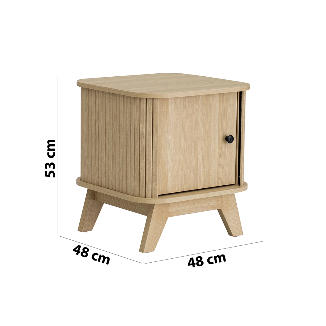 Moon End Table-Oak - Image 2
