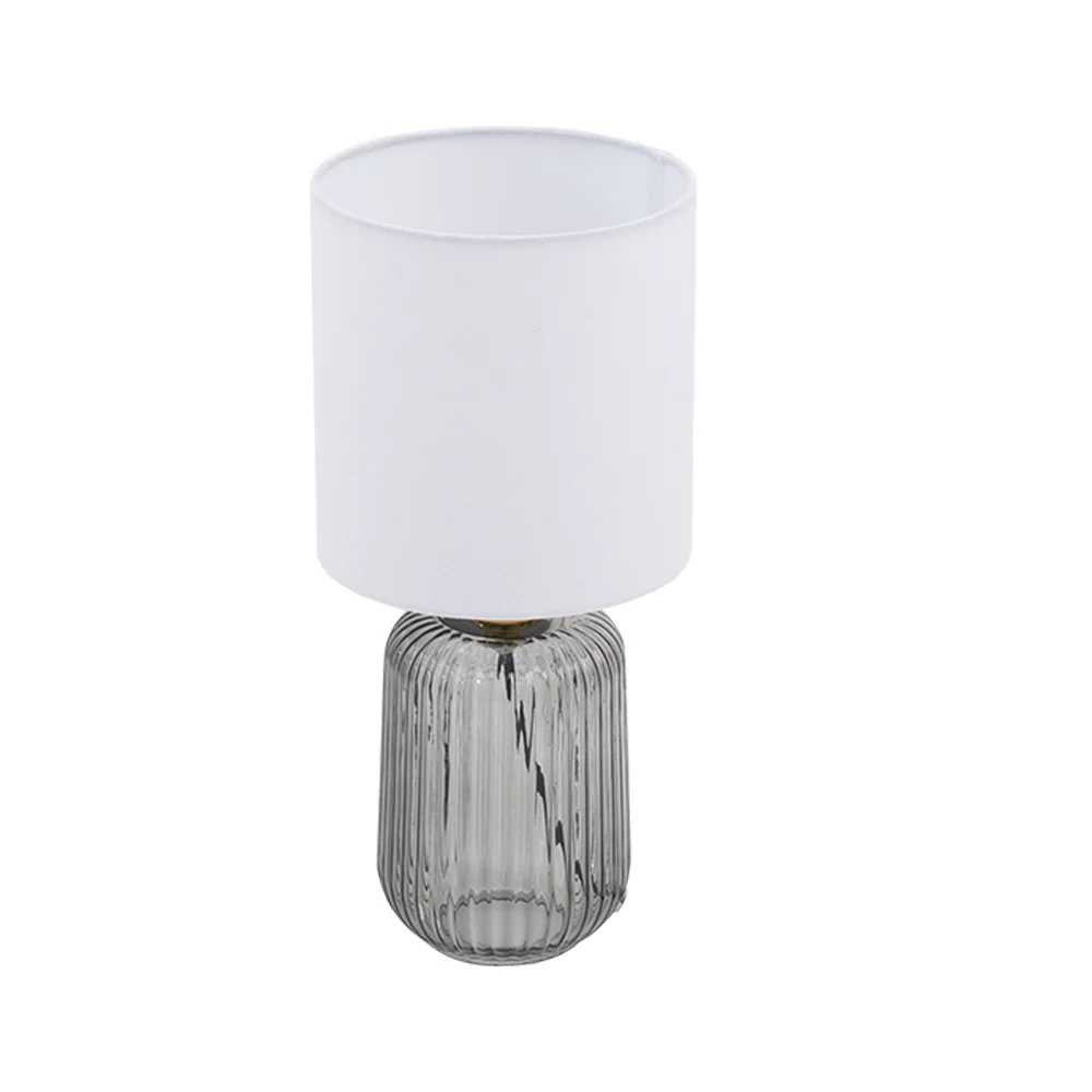 Tria glass table lamp Grey 17x17x36.5cm - Image 3