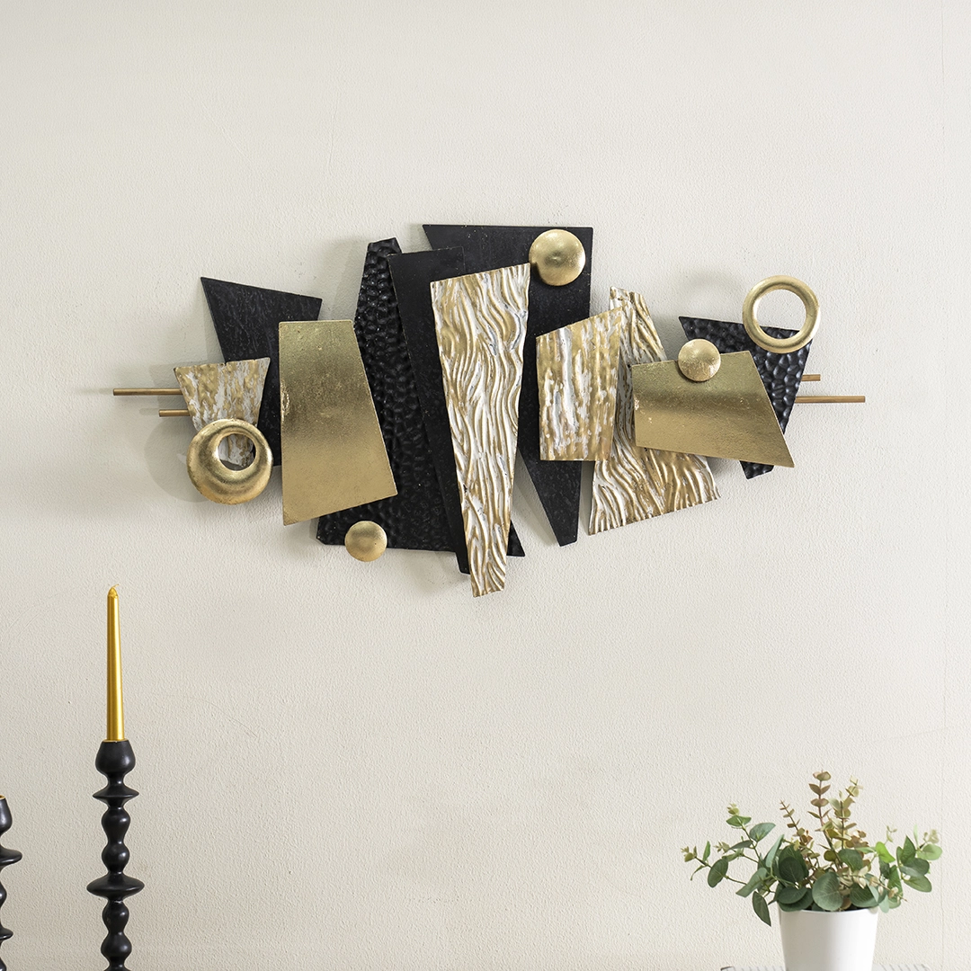 Castora Metal Wall Decor Gold/Black 48x90Cm - Image 3