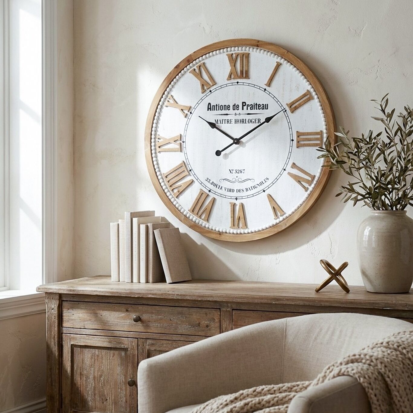 Chronos Wall Clock White 68Cm - Image 2