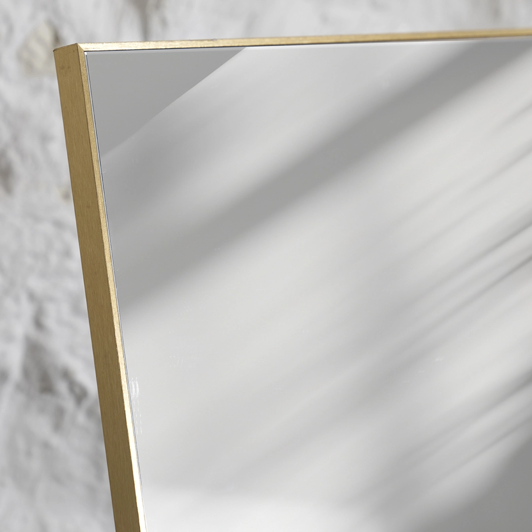Nexa Wood Standing Mirror Gold 40x150Cm - Image 3