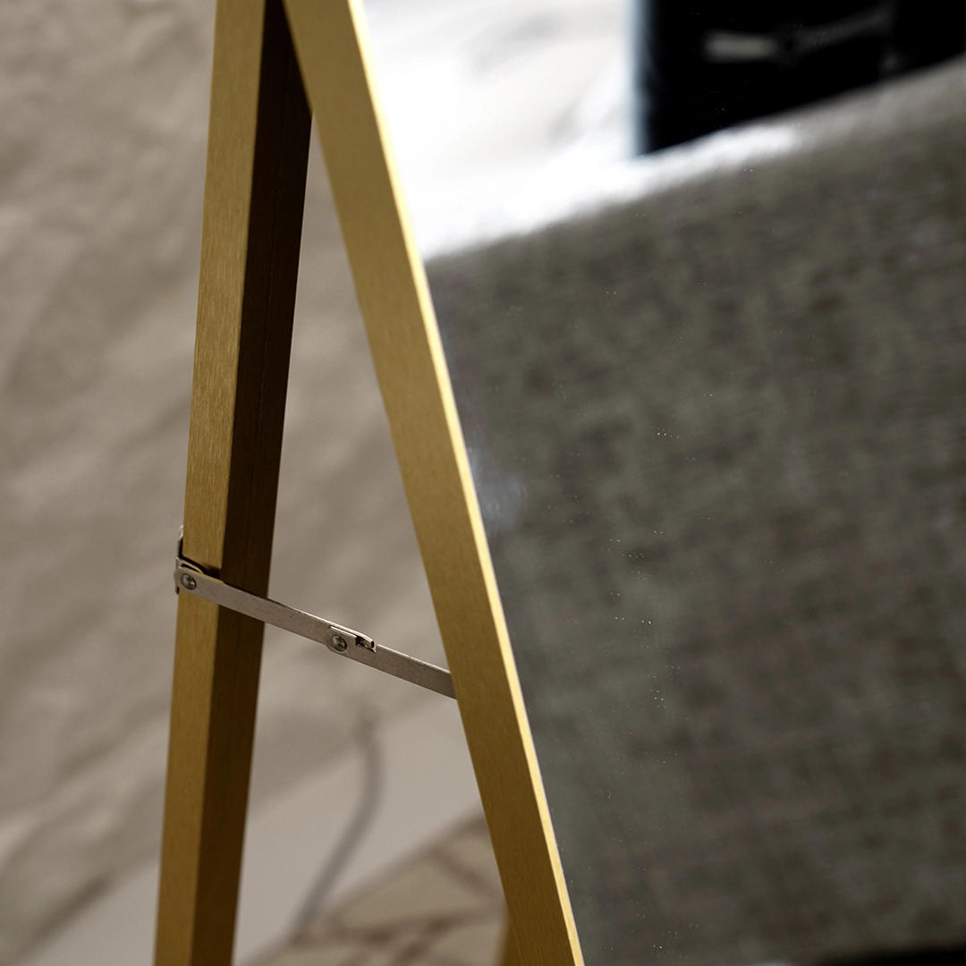 Nexa Wood Standing Mirror Gold 40x150Cm - Image 4