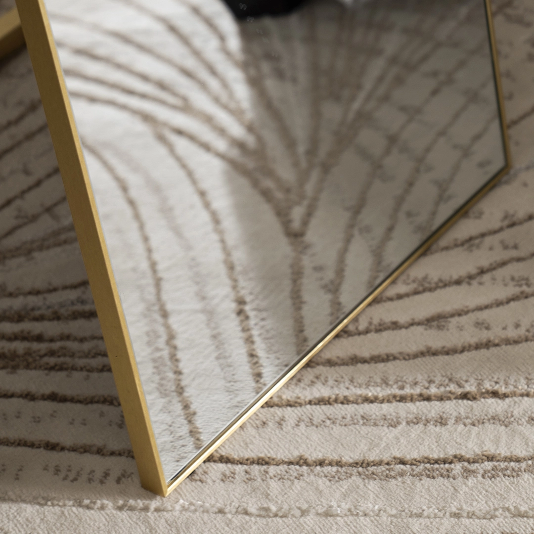 Nexa Wood Standing Mirror Gold 40x150Cm - Image 5