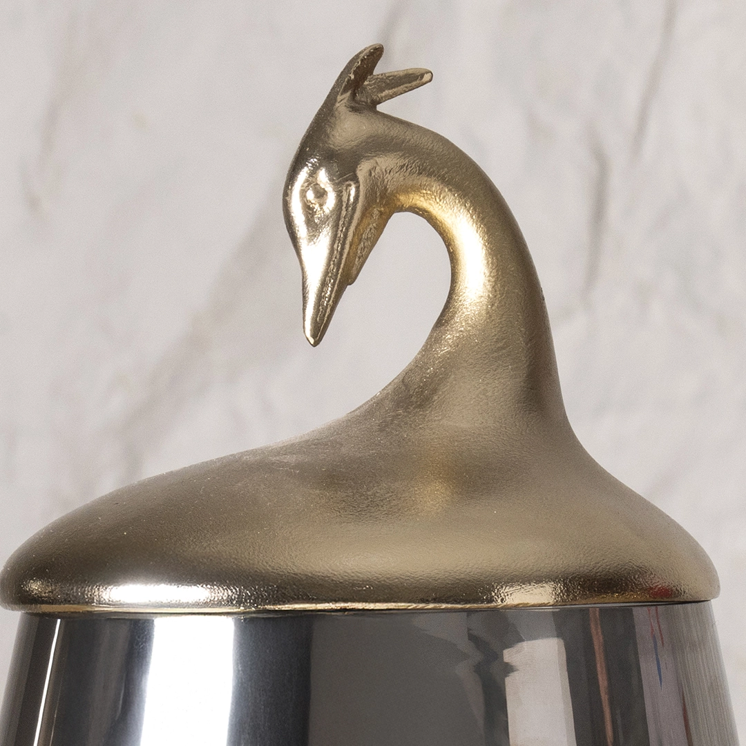 Serenya Trinket Jar Small Gold & Bronze 13X13X23.5Cm - Image 3