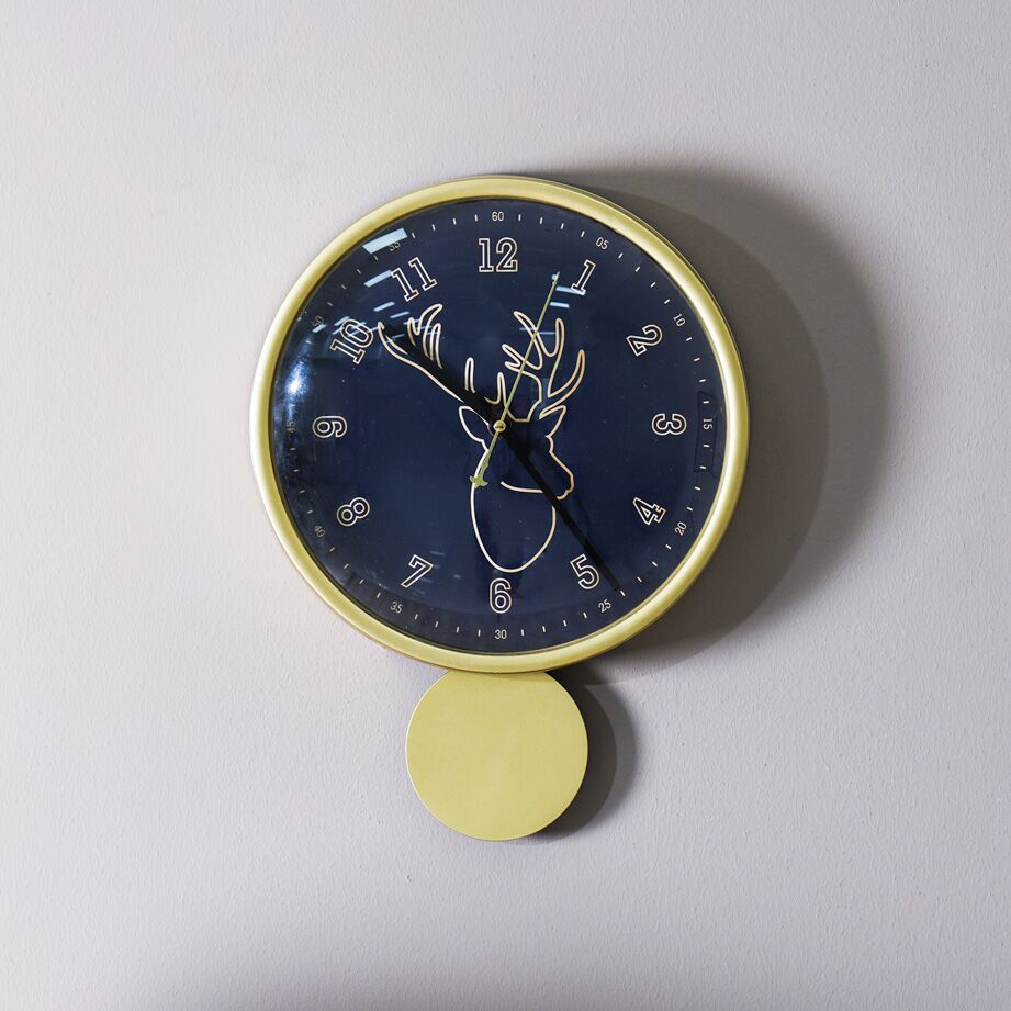 Chronos Wall Clock Blue/Gold 30Cm - Image 2