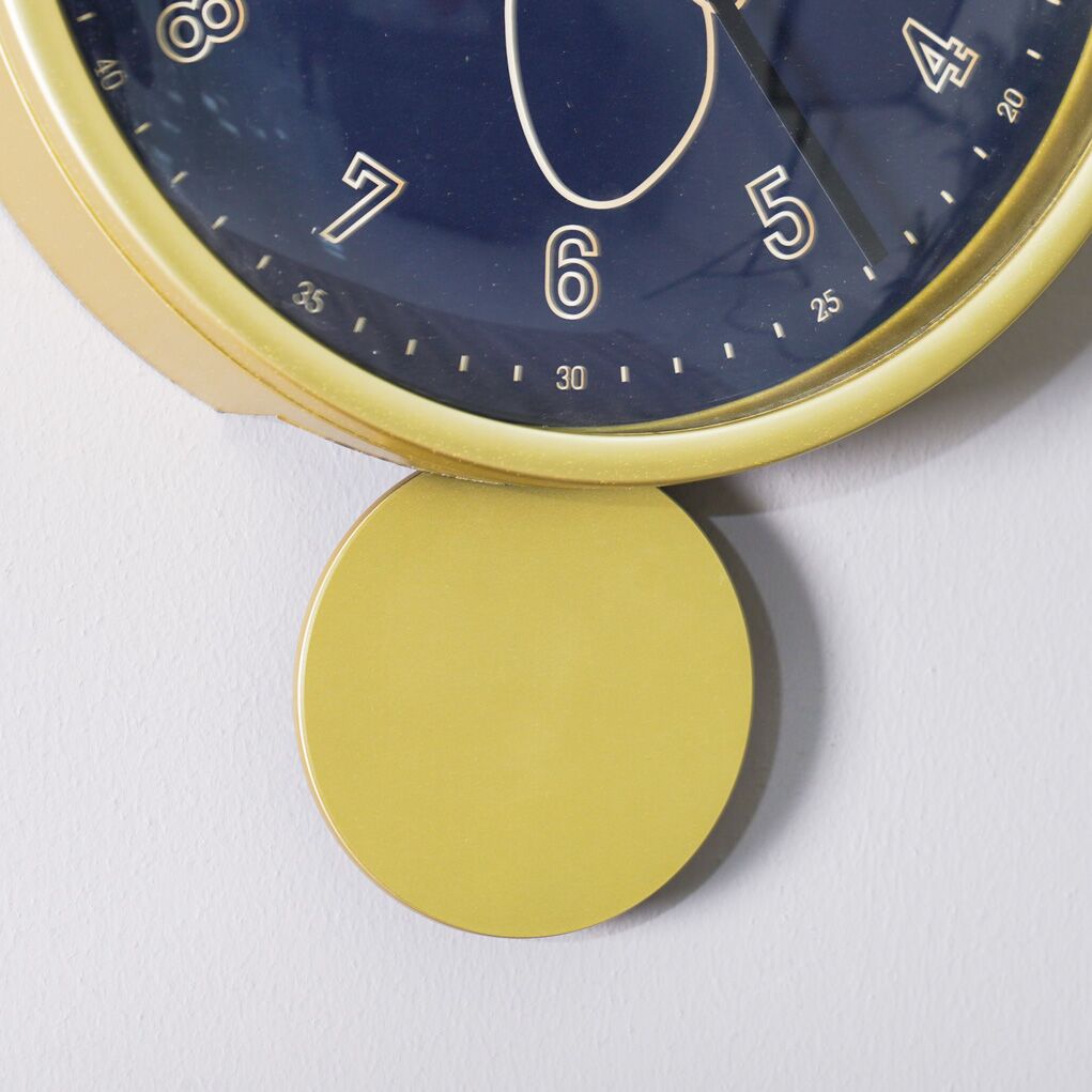 Chronos Wall Clock Blue/Gold 30Cm - Image 5