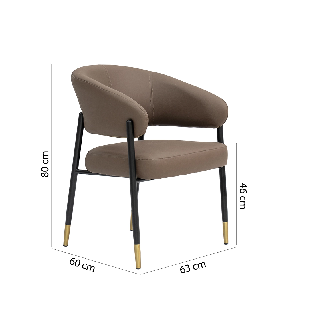 Olivia Dining Chair-Brown - Image 2
