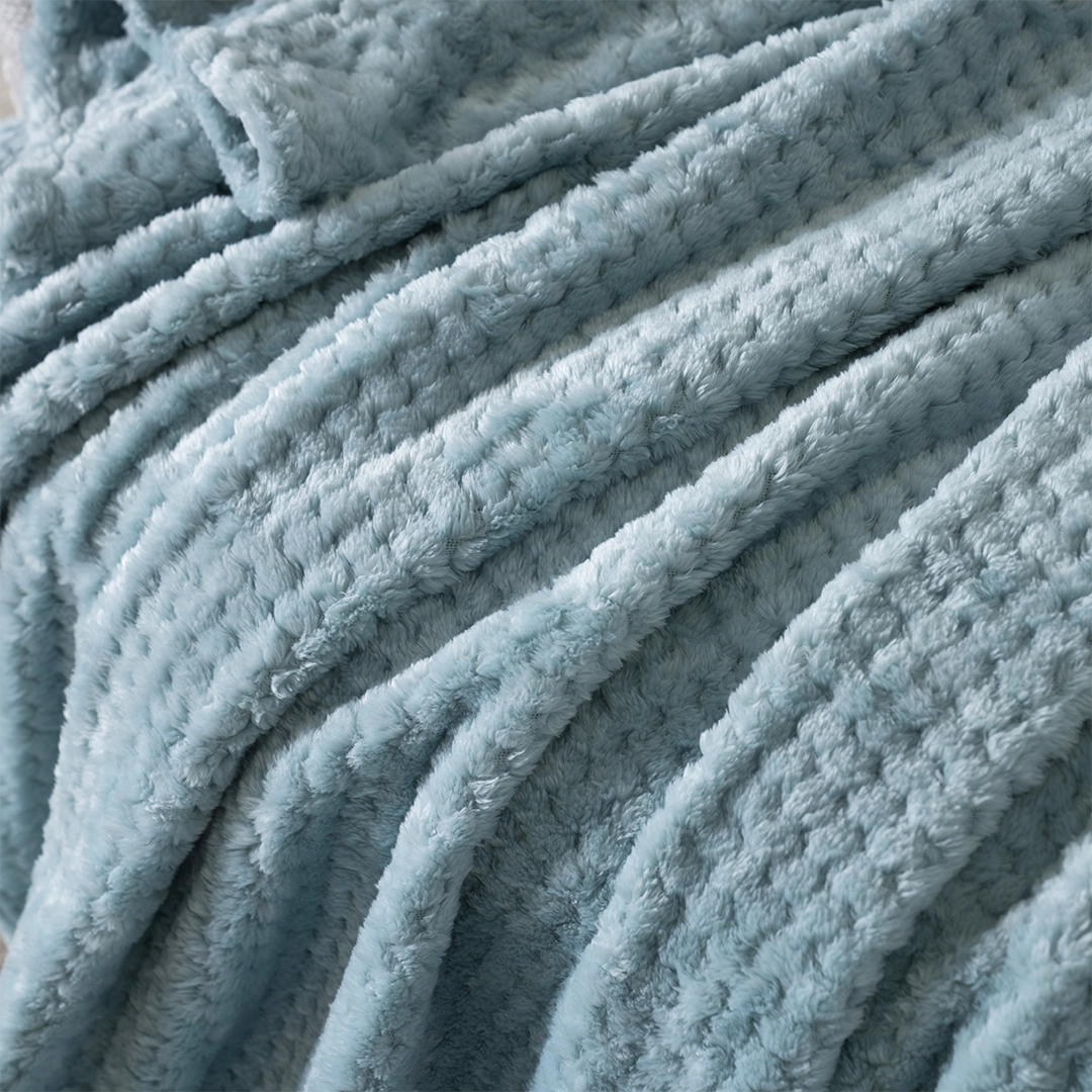 Celestine Knitted Blanket Light Blue 127x152Cm - Image 2
