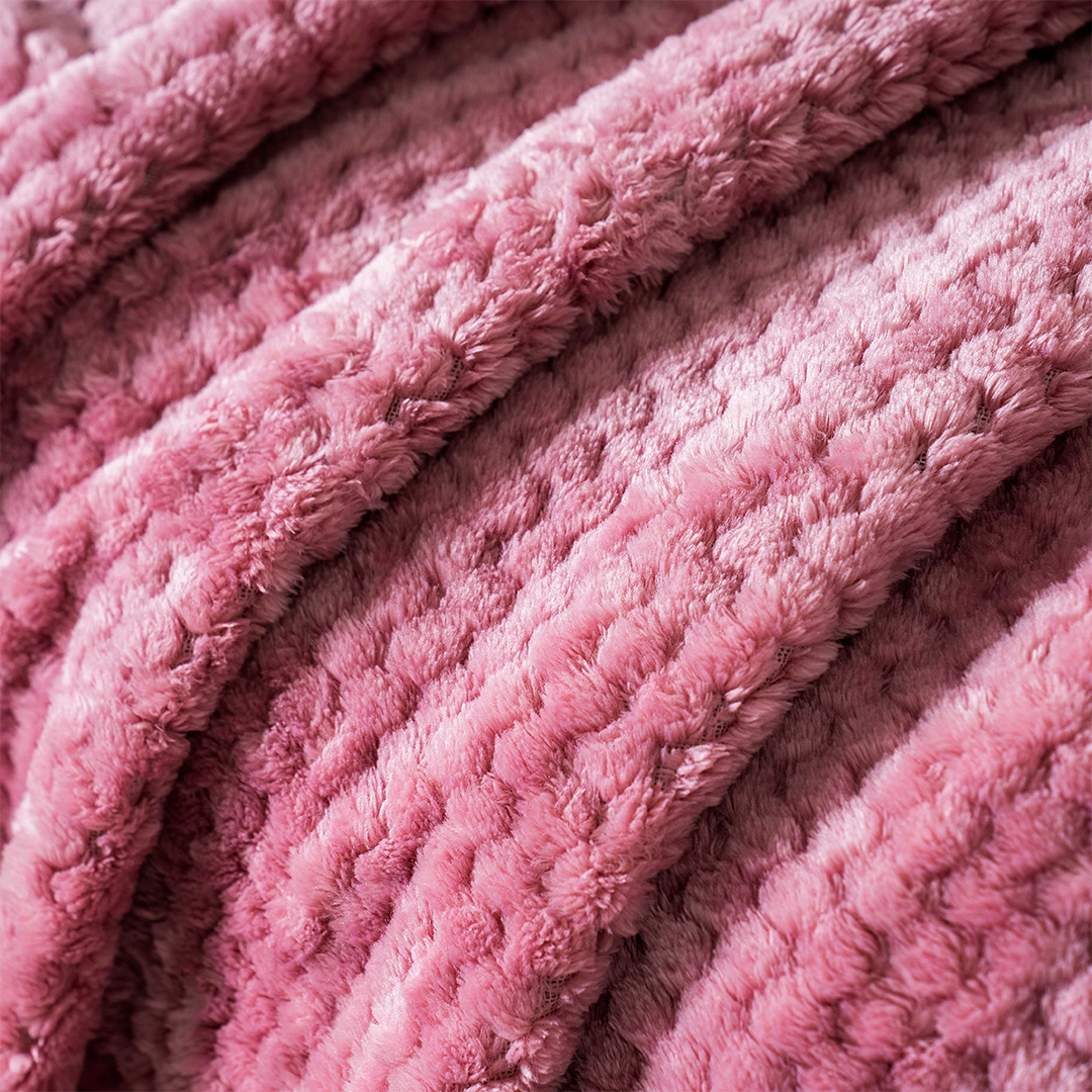 Celestine Knitted Blanket Pink 127x152Cm - Image 2