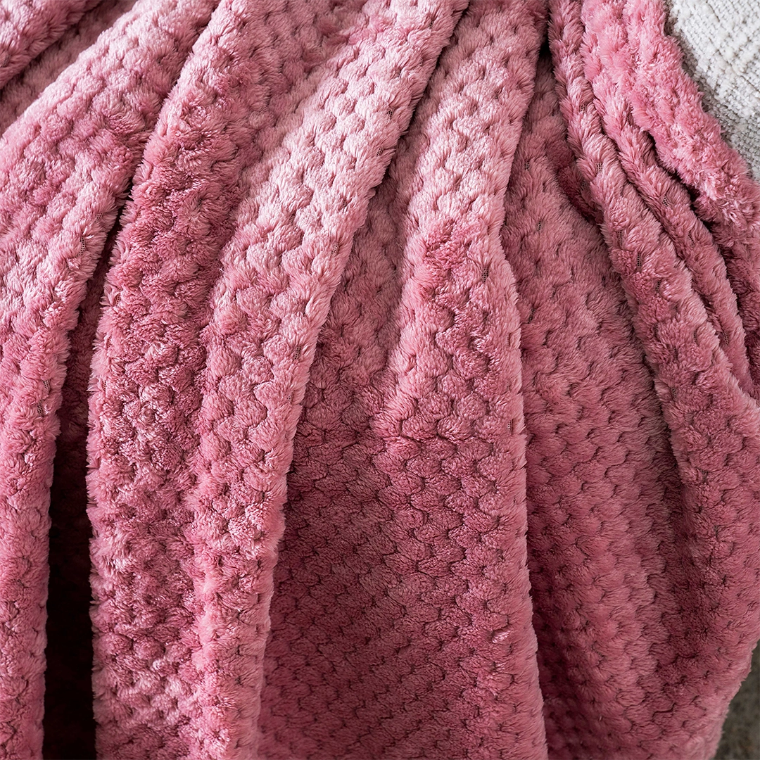 Celestine Knitted Blanket Pink 127x152Cm - Image 4