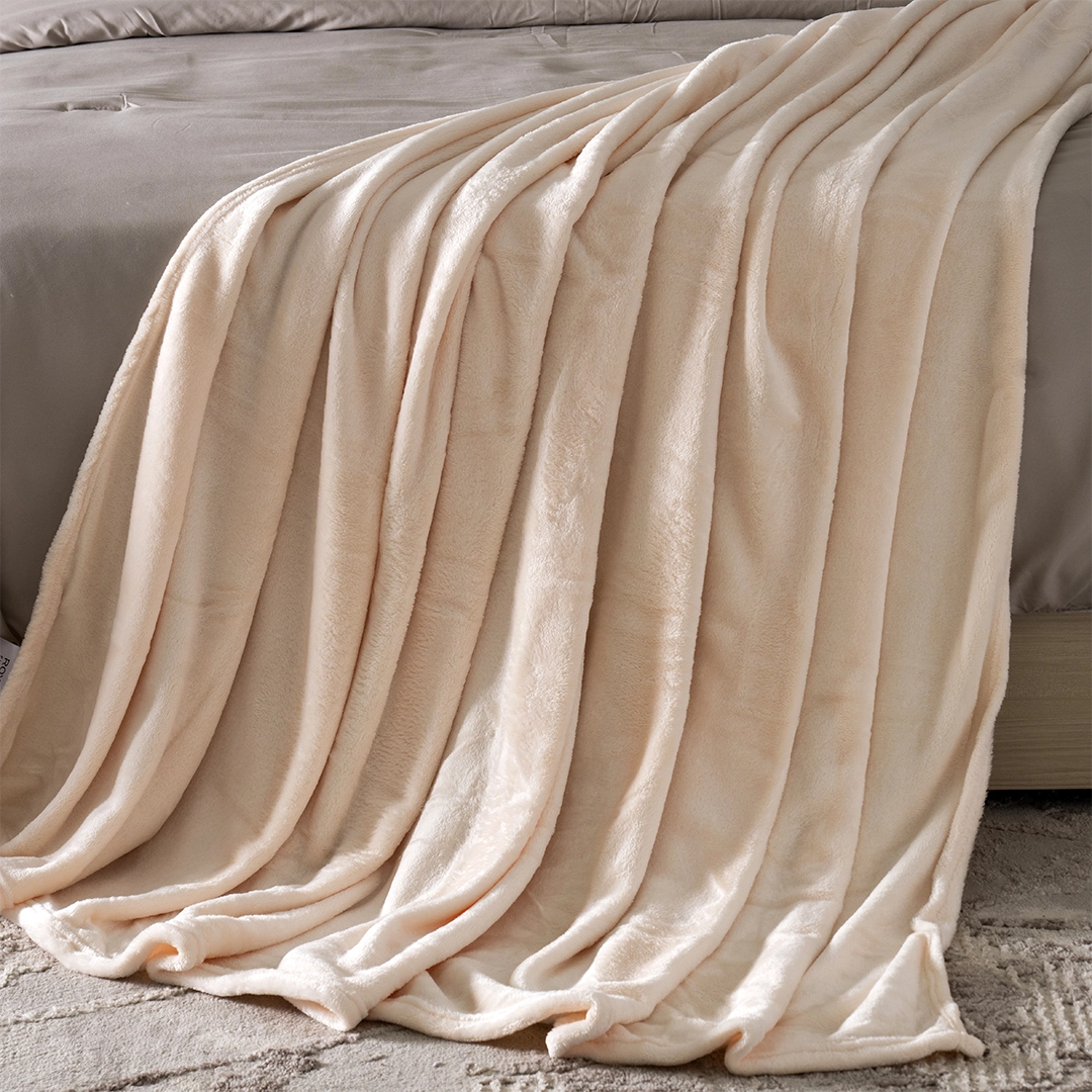 Celestine Solid Blanket Beige 200x230Cm - Image 2