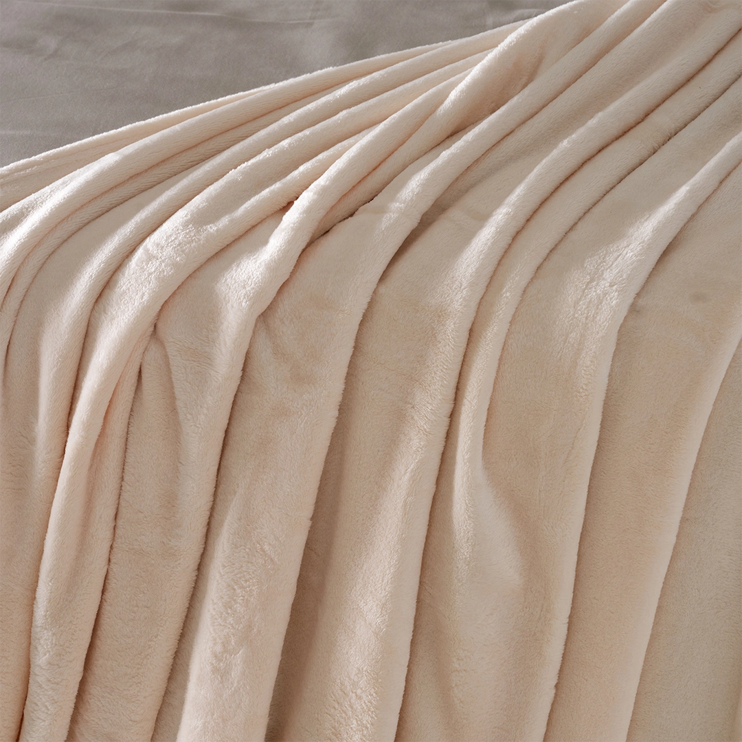 Celestine Solid Blanket Beige 200x230Cm - Image 3