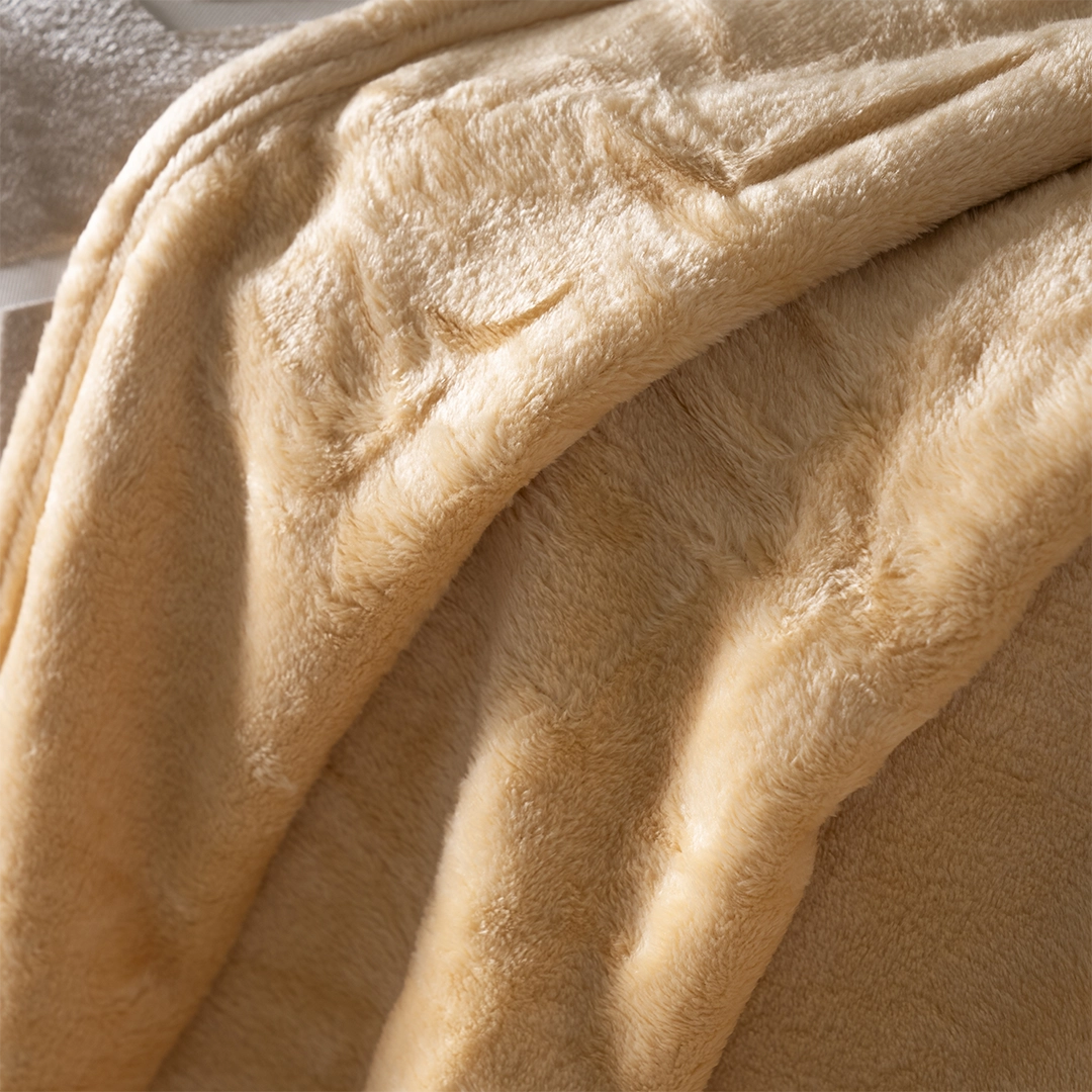 Celestine Solid Blanket Gold 200x230Cm - Image 4