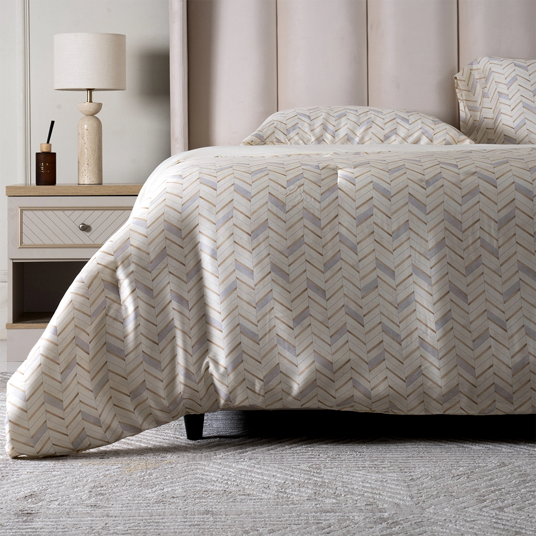 Impressa 4PCS Abstract Print Comforter Set Multicolour - Image 4