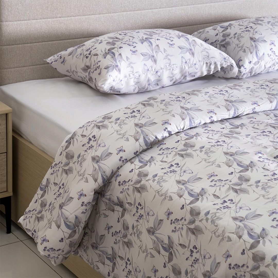 Impressa 4PCS Floral Print Comforter Set Multicolour