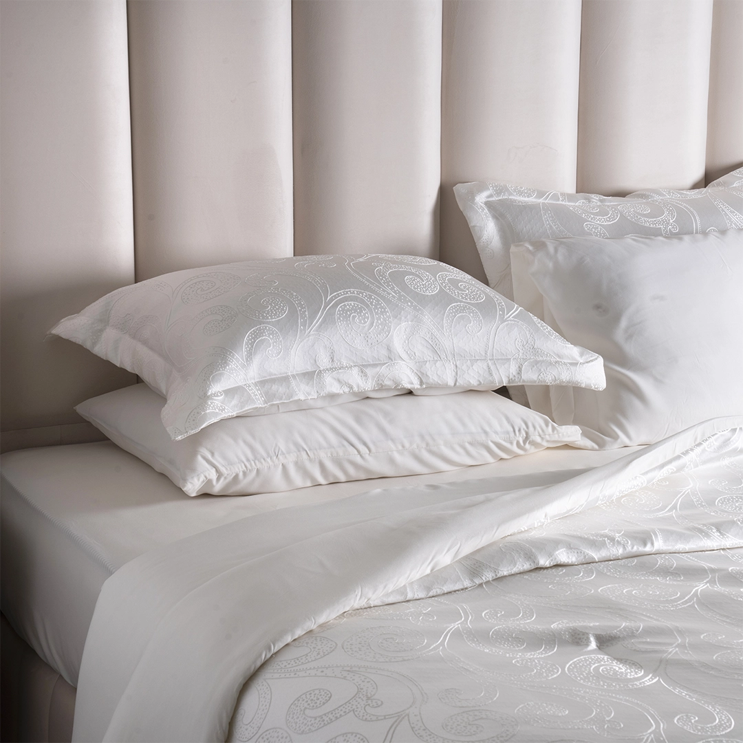 Sovera 6PCS Jacquard Comforter Set White