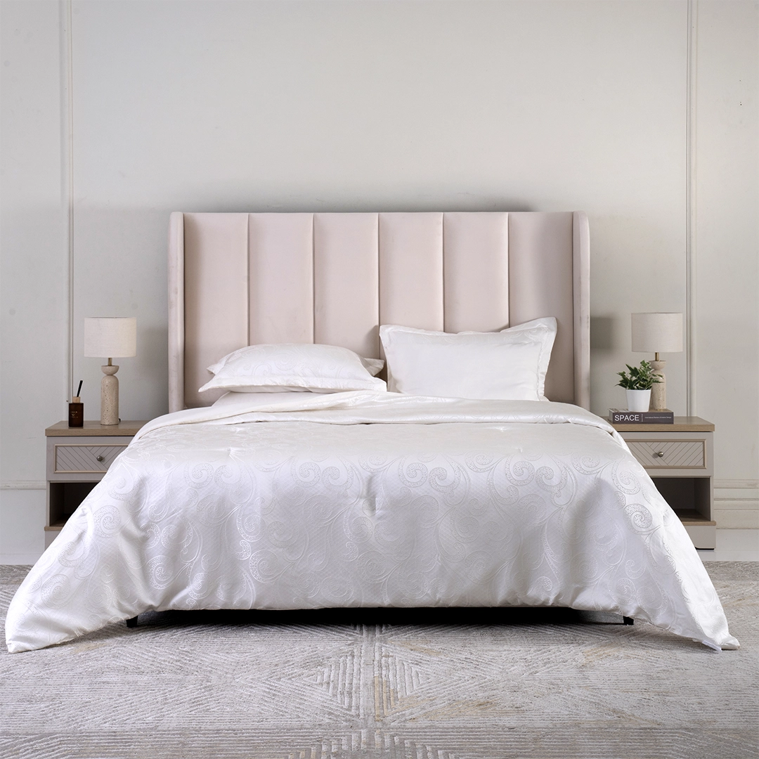 Sovera 6PCS Jacquard Comforter Set White - Image 3