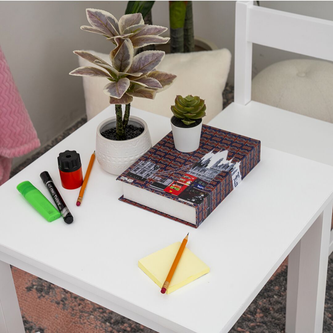 Kids Study Desk Set-White - Image 8
