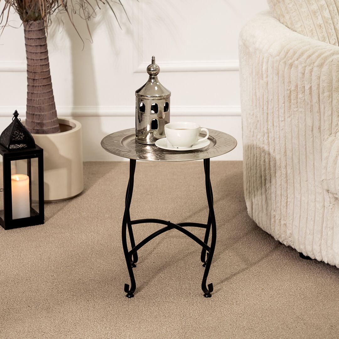 Siv Metal Moroccan end table nickle 40x40x45 cm - Image 5